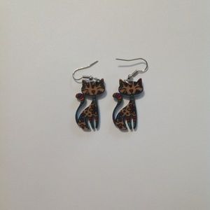 Cat earrings, new
